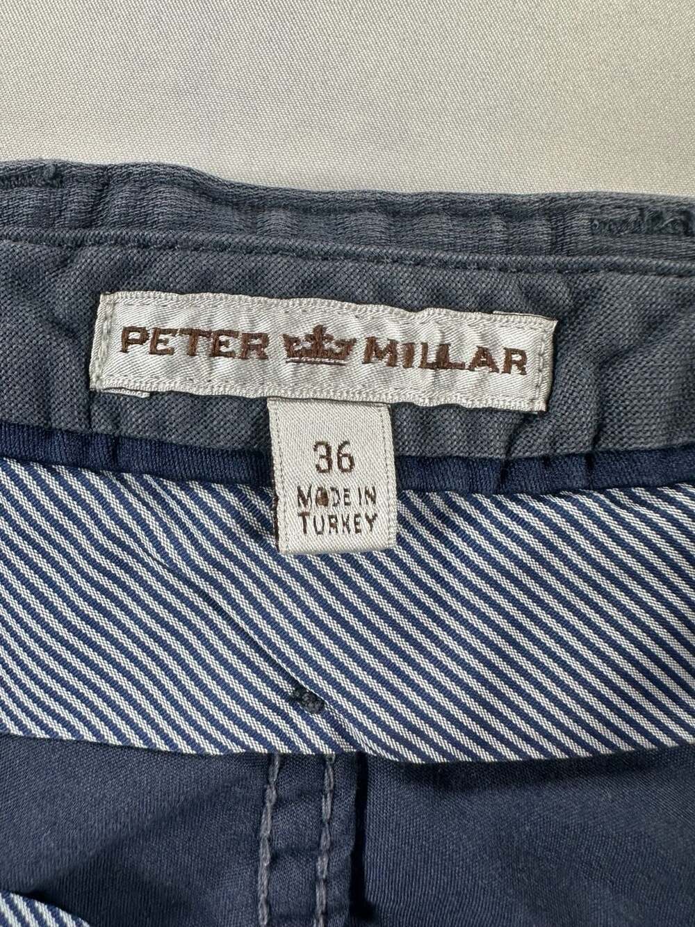 Peter Millar Five-Pocket Pants 36x32 Gray Cotton Blend - Picture 4 of 13
